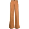 Diagonal fleece wide pants