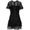 Paislee crepe applique dress