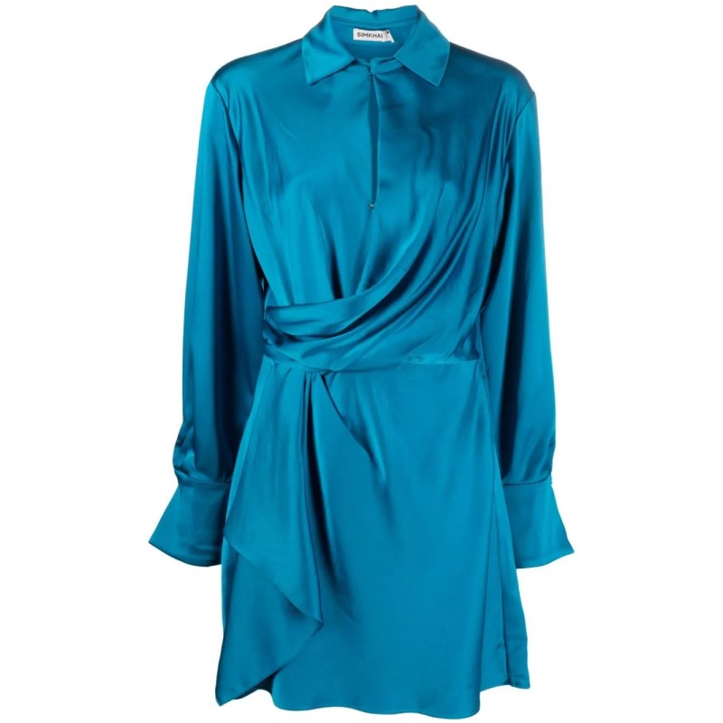 Talit draped front mini dress