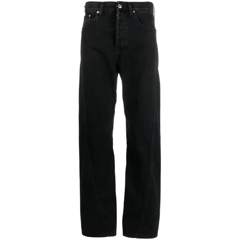 Twisted denim chino trousers