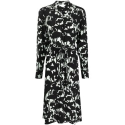 Printed long sleeve shirtdress