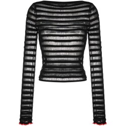 Sheer stripe sweater