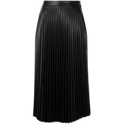 Faux leather pleated skirt