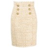 Hw 6 btn tweed short skirt