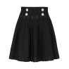 Ribbed knit short flare skirt