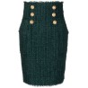 Hw 6 btn tweed short skirt