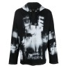 X-ray print raw edge hoodie