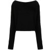 Off shoulder brush sweater