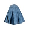 Hw blue denim pleated skirt