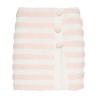 Fluffy stripes wraped skirt