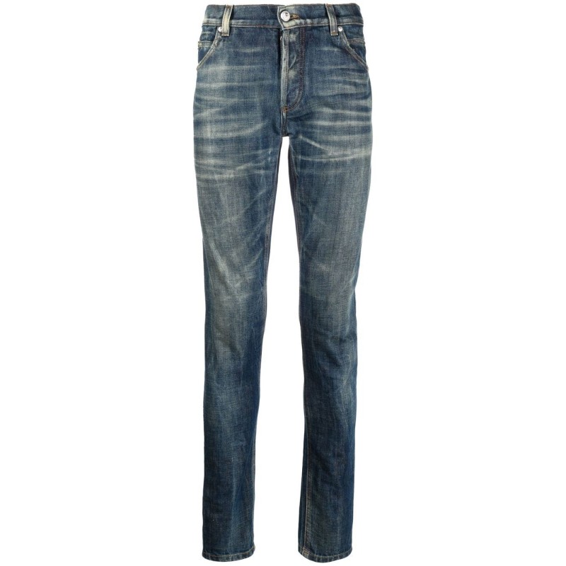 Slim denim stonewash jeans