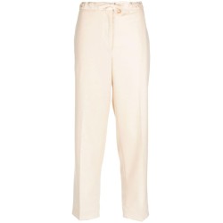 Drawstring cropped pants