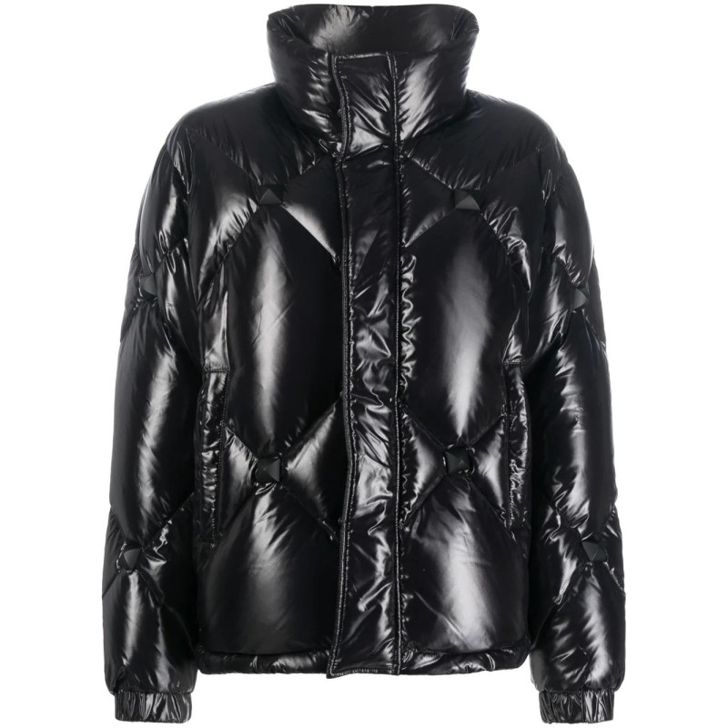 Short puffer jacket nylon