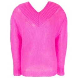 Mohair double v neck sweater