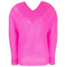 Mohair double v neck sweater