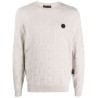 Silk/Wool Pullover LS Monogram