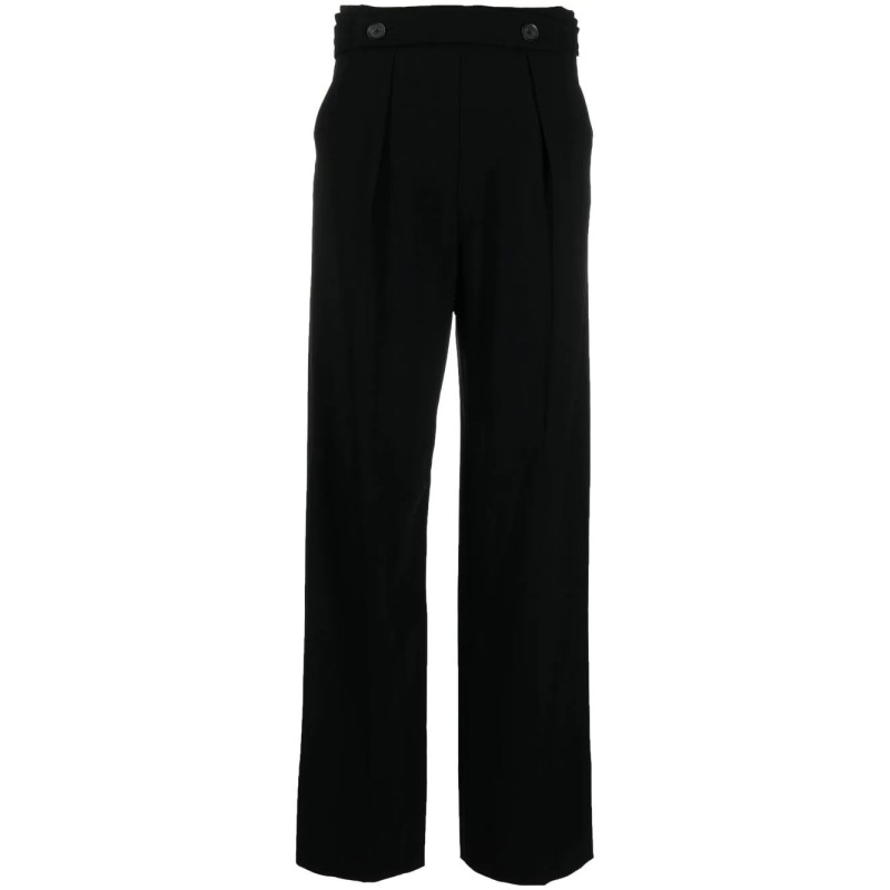 Matte viscose crepe pants