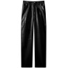 Lacquered canvas straight pant