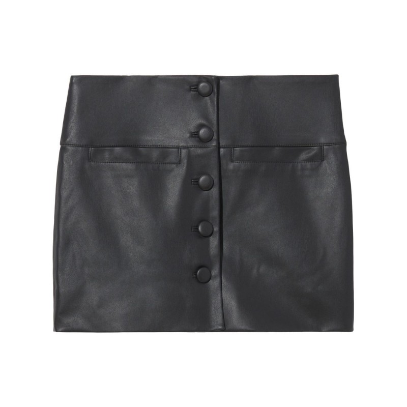 Faux leather mini skirt