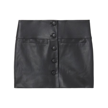 Faux leather mini skirt