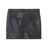 Faux leather mini skirt