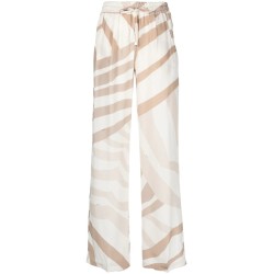 High waist wide leg trousers