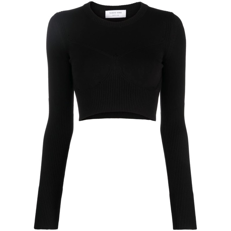 Rib knit cropped top