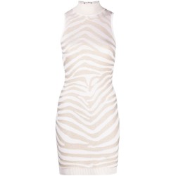 Sleeveless golden zebra dress