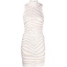 Sleeveless golden zebra dress