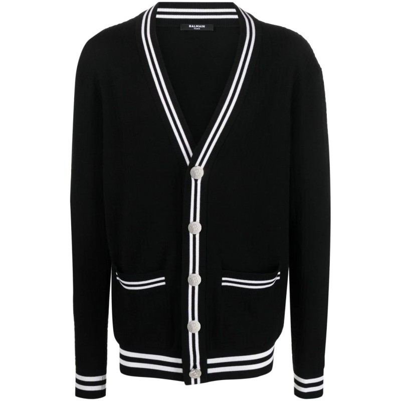 Monogram jacquard cardigan