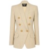 Shawl collar 6btn linen blazer