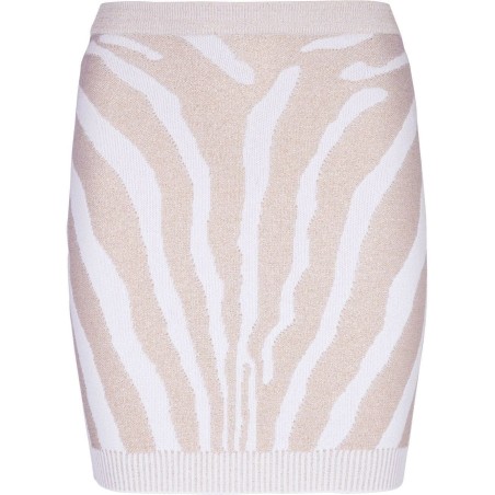 Golden zebra knit short skirt