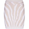 Golden zebra knit short skirt