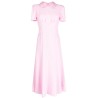 Pink heavy crepe midi dress