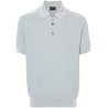 Knit polo with stand 3 buttons