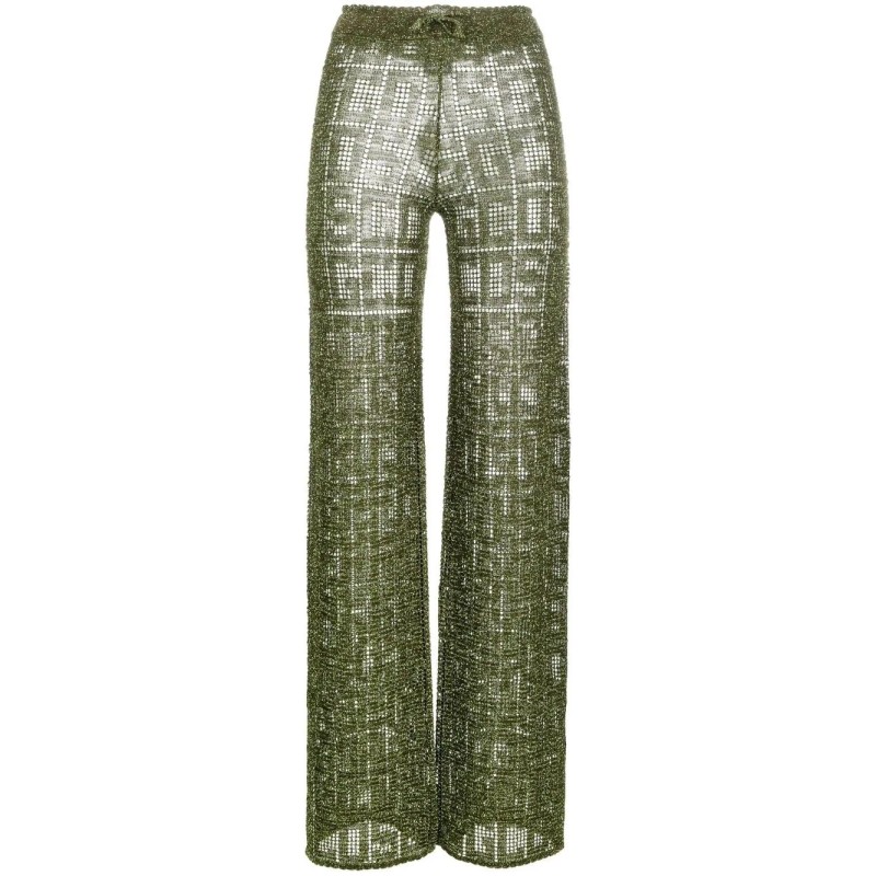 Gcds monogram macramé trousers