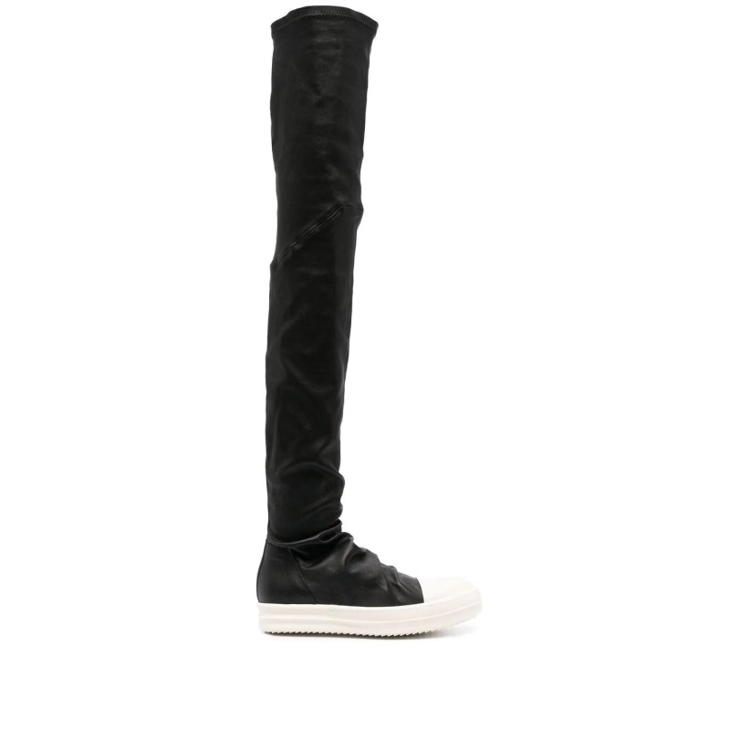 Stocking leather sneakers