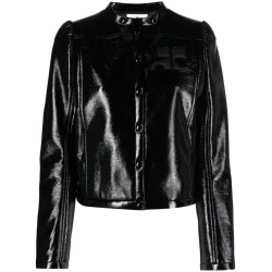 Iconic vinyl biker jacket