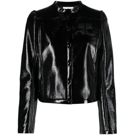 Iconic vinyl biker jacket