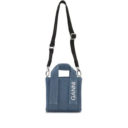 Recycled tech mini tote denim