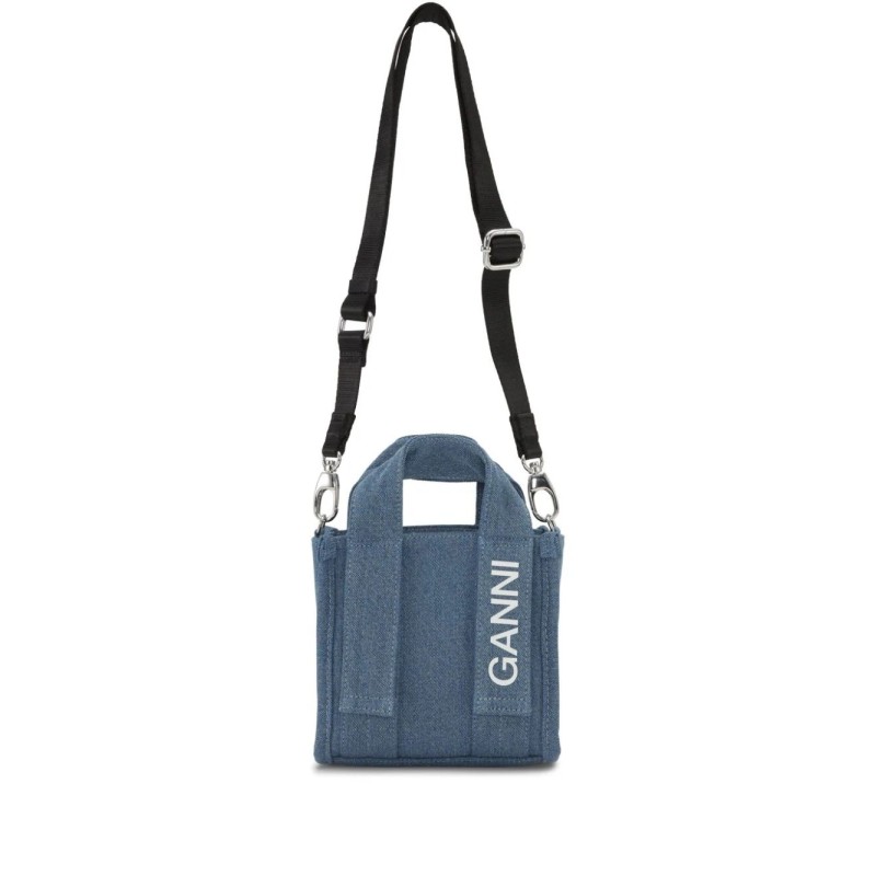 Recycled tech mini tote denim