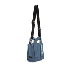 Recycled tech mini tote denim