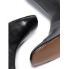 Edie black leather booties