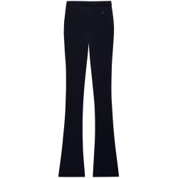 Rib knit flare pants