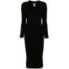 L/s v nk rib swtr dress