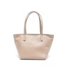 Taupe leather handbag