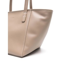 Taupe leather handbag