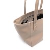 Taupe leather handbag