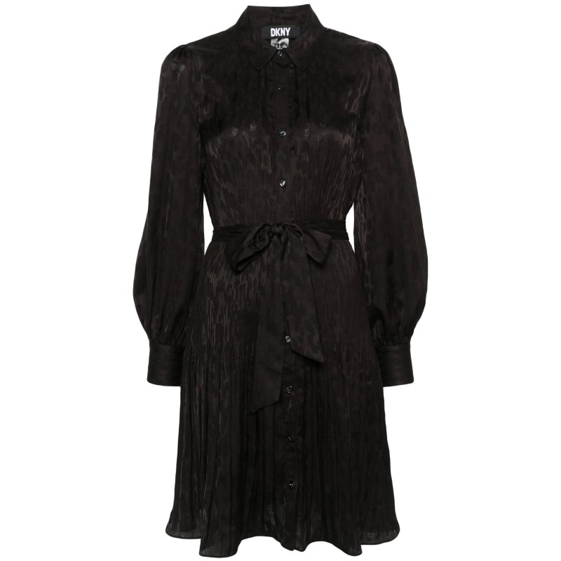 L/s pleated shirts dress