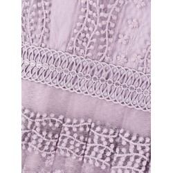 Lilac tiered lace maxi dress